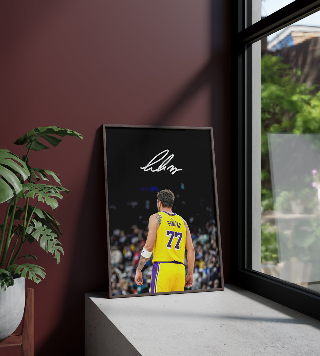 Luka Dončić. NBA. ALL STARTS. LAKERS.  basketball. poster. merchandising.
